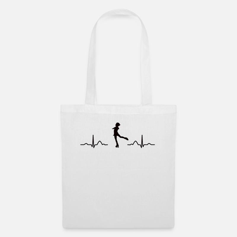 Eiskunstläufer Schlittschuhlaufen Eiskunstlauf - Stoffbeutel - Weiß