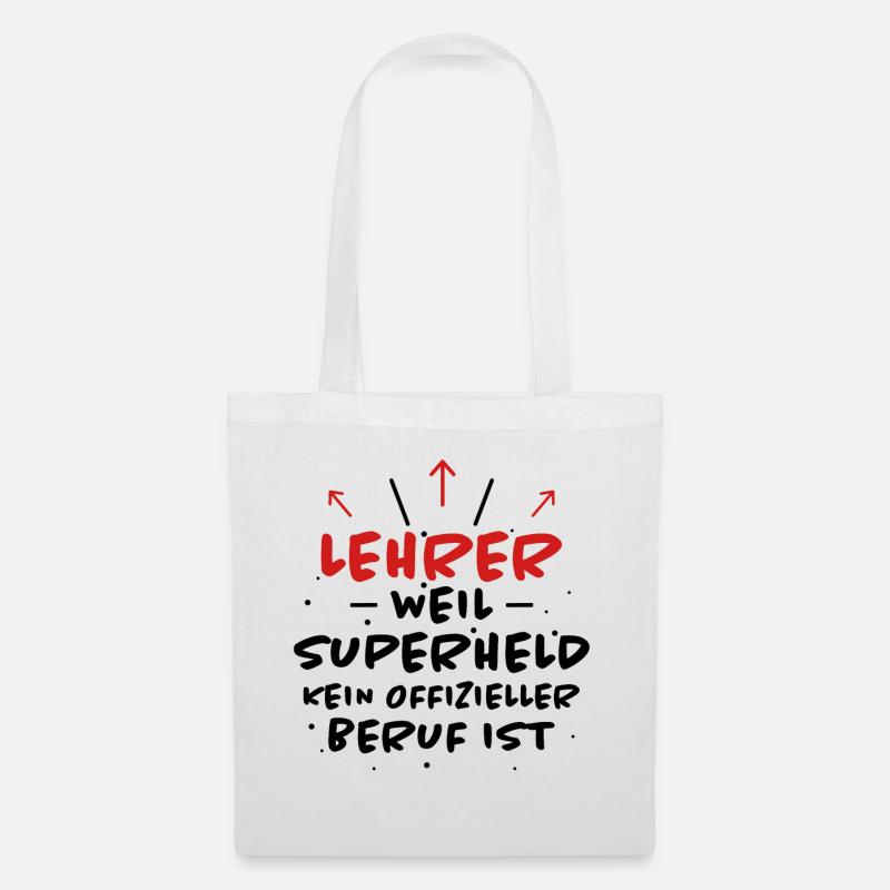 Lehrer Spruch Unterricht Lustiges Lehrer Geschenk - Stoffbeutel - Weiß
