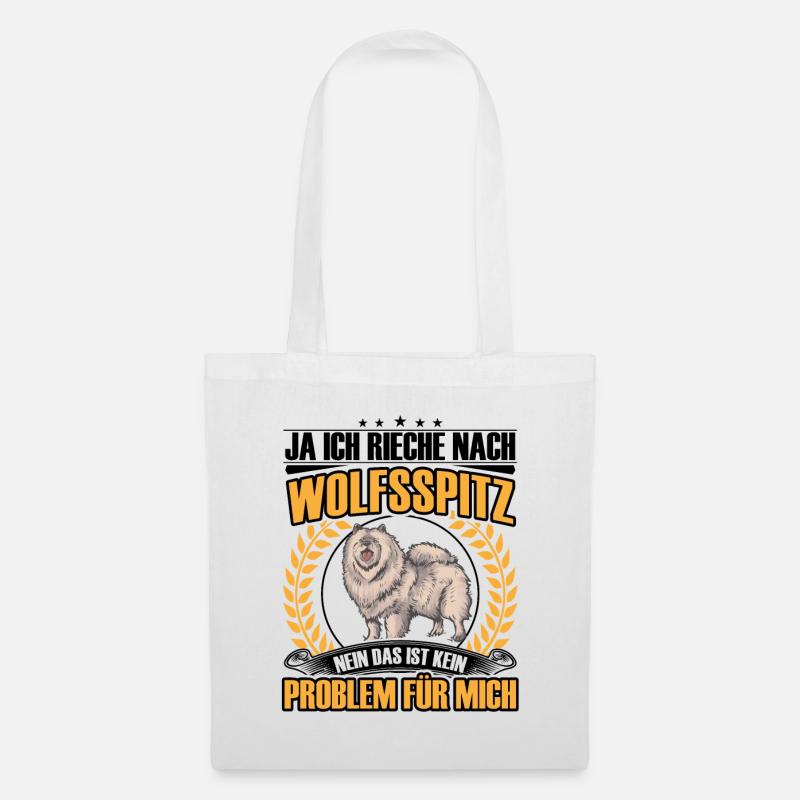 Wolfsspitz Ja ich rieche nach Keeshond - Stoffbeutel - Weiß