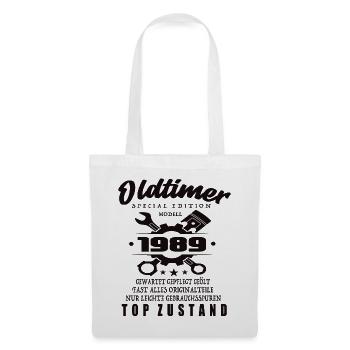 Oldtimer Special Edition Modell 1989 Geburtstag - Stoffbeutel - Weiß - Vorne
