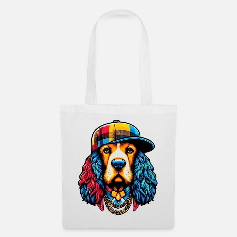 Hund - Stoffbeutel - Weiß