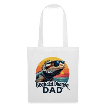 Dragon barbu disant papa drôle dragon barbu cadeau - Sac en tissu - blanc - Devant
