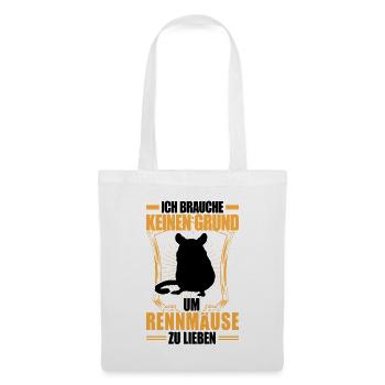 Gerbille Aucune raison Gerbille rongeur - Sac en tissu - blanc - Devant