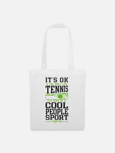 Funny Tennis Player Racket It's Ok - Stoffbeutel - Weiß