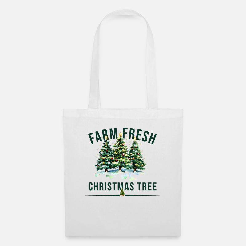 Farm Fresh Christmas Tree - Stoffbeutel - Weiß