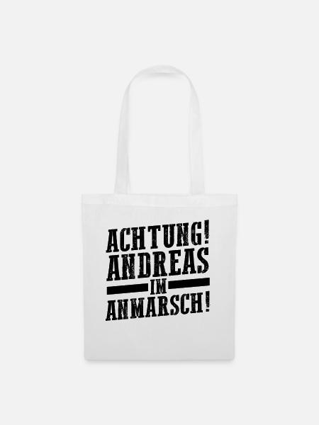 Vorname Andreas - Stoffbeutel - Weiß