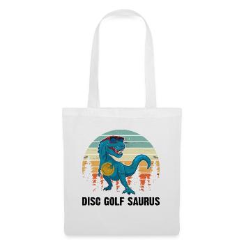 Disc golfeur Saurus - Disc Golf Dinosaure - Sac en tissu - blanc - Devant