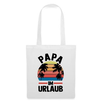 Urlaub Urlauber Vater Papa - Stoffbeutel - Weiß - Vorne
