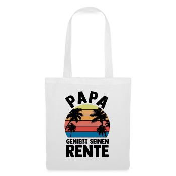 Urlaub Urlauber Vater Papa - Stoffbeutel - Weiß - Vorne