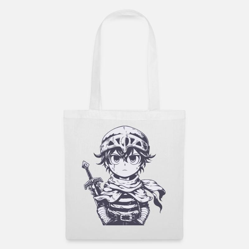 Petit chevalier de la forêt avec épée - Sac en tissu - blanc