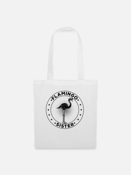 Flamingo Sister - Stoffbeutel - Weiß