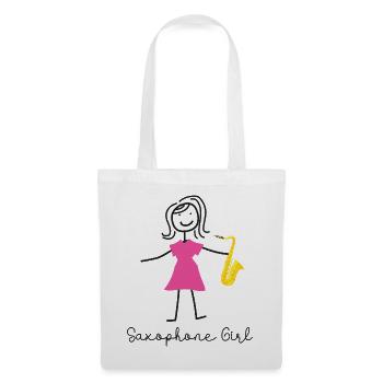 Saxophone Saxophone Girl - Tote Bag - white - Front