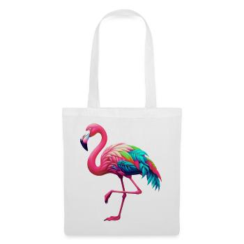 Flamingo - Stoffbeutel - Weiß - Vorne