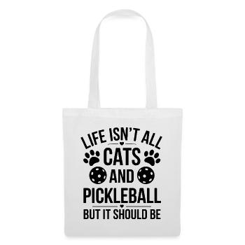 Pickleball Spruch Katze Lustig Pickleball Geschenk - Stoffbeutel - Weiß - Vorne