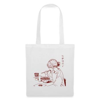 Japon Ramen Nouilles Filles Streetwear Esthétique - Sac en tissu - blanc - Devant