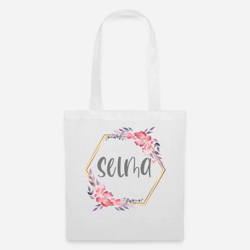 Selma Mädchen Name personalisiertes Geschenk - Stoffbeutel - Weiß