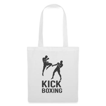 Kickbox Fight Silhouette - Stoffbeutel - Weiß - Vorne