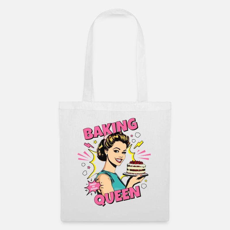 Cuisson Gâteau Cuisson Reine Cuisson Fée Boulanger Pop Art - Sac en tissu - blanc
