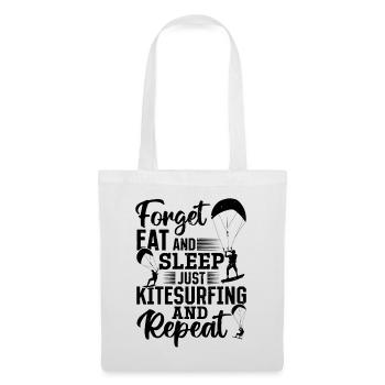 Kiteboarding - Forget eat and sleep just - Tote Bag - white - Front
