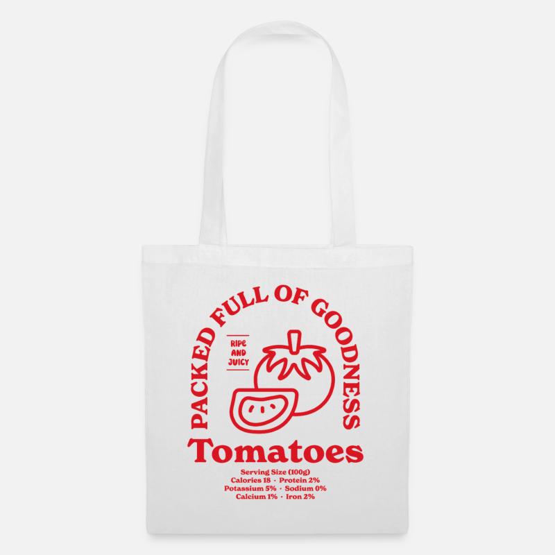 Tomaten Nährwert - Stoffbeutel - Weiß