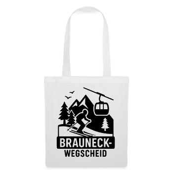 Brauneck Wegscheid Skis - Tote Bag - white - Front