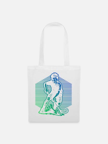 Einfach Floorball zeitloses Design - Stoffbeutel - Weiß
