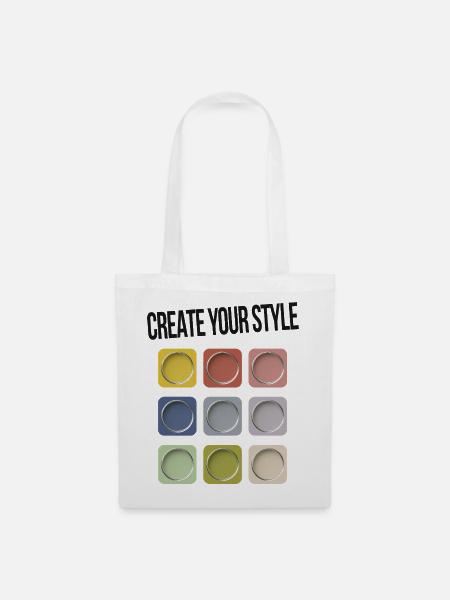 Create Your Style – Modernes Statement - Stoffbeutel - Weiß