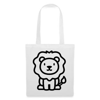 lion - Sac en tissu - blanc - Devant