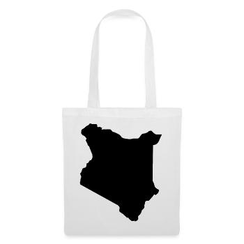 Carte du Kenya - Sac en tissu - blanc - Devant