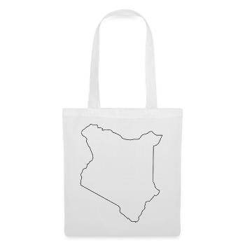 Plan de la carte du Kenya - Sac en tissu - blanc - Devant