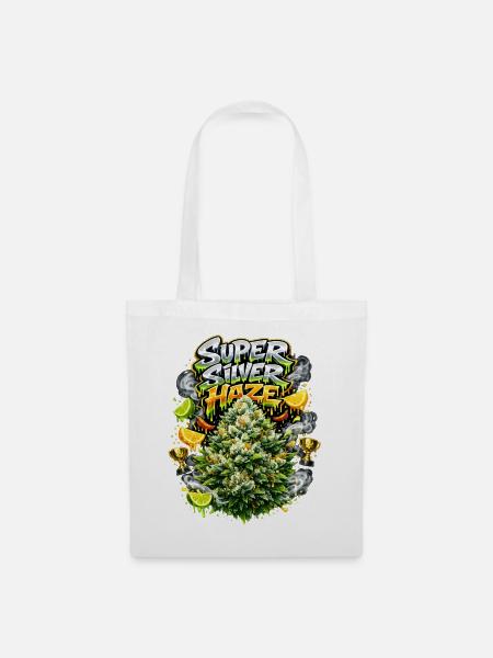 Super Silver Haze Graffiti-Druck - Stoffbeutel - Weiß