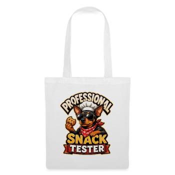 Miniature Pinscher - Sac en tissu - blanc - Devant