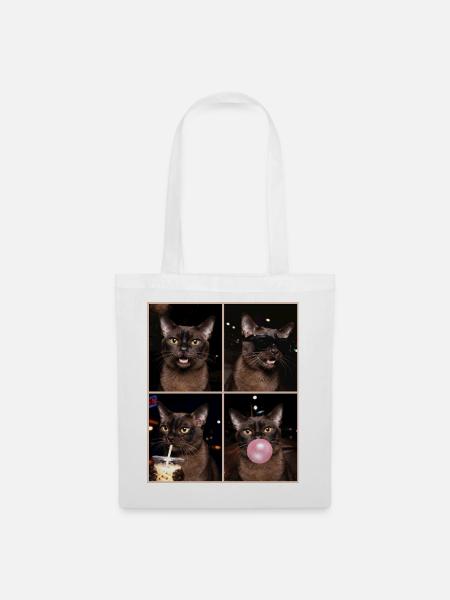 Katzen Europäische Burma Katze - Stoffbeutel - Weiß