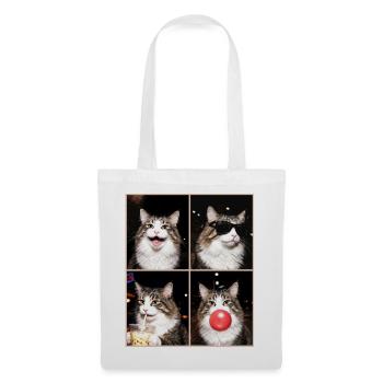 Katzen Norwegische Waldkatze Katze - Stoffbeutel - Weiß - Vorne