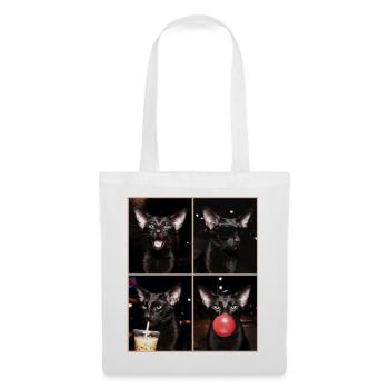 Katzen Orientalisch Kurzhaar Katze - Stoffbeutel - Weiß - Vorne