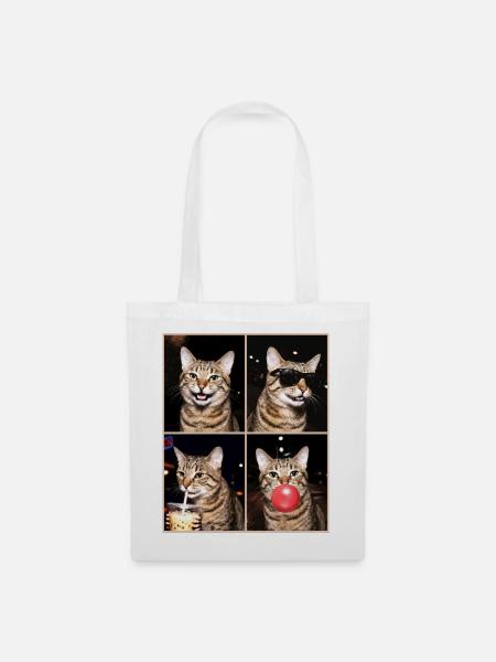 Katzen Pixie-Bob Katze - Stoffbeutel - Weiß