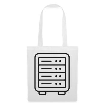 Server-Racklinien-Symbol - Stoffbeutel - Weiß - Vorne