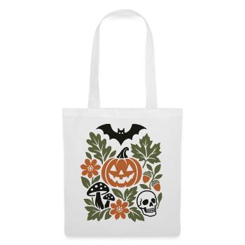 Botanisches Halloween - Stoffbeutel - Weiß - Vorne