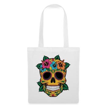 Halloween Sugar Skull - Stoffbeutel - Weiß - Vorne