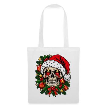 Christmas Skull - Stoffbeutel - Weiß - Vorne