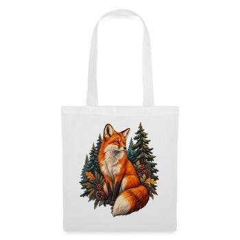 Fuchs Im Wald – Eigenständiges Motiv 1 Von 2 - Stoffbeutel - Weiß - Vorne