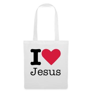 I Love Jesus - Stoffbeutel - Weiß - Vorne