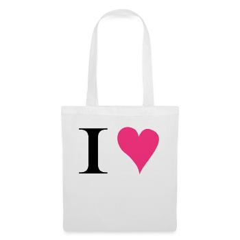 I love 2 - Stoffbeutel - Weiß - Vorne