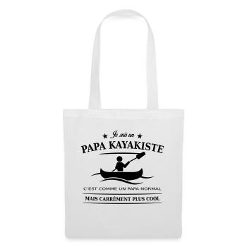 papa kayakiste - Sac en tissu - blanc - Devant