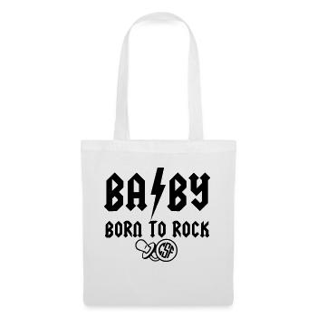 BABY Born to Rock - Stoffbeutel - Weiß - Vorne