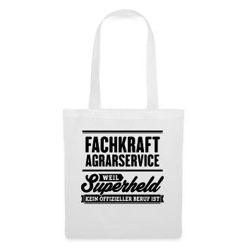Superheld Fachkraft Agrarservice - Stoffbeutel - Weiß - Vorne