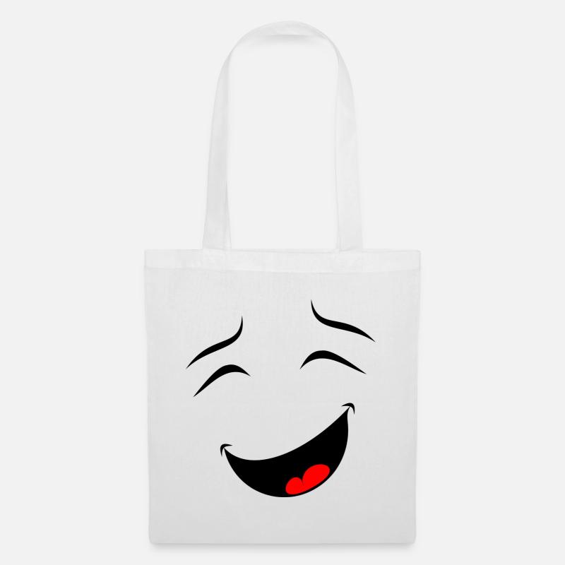 Lachen - Stoffbeutel - Weiß