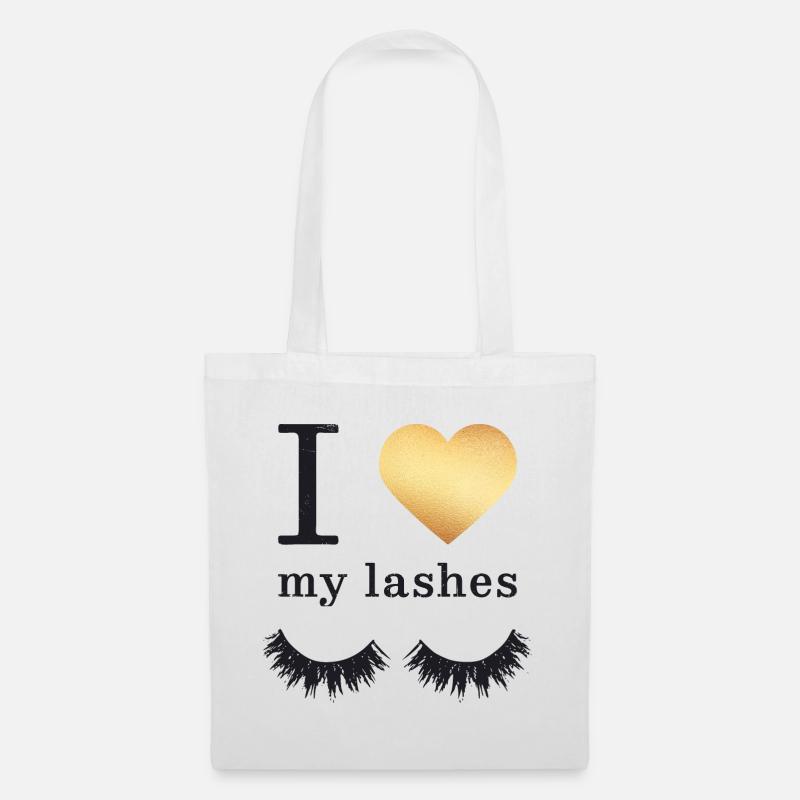I love my Lashes - Tote Bag - white