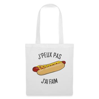 J'peux pas j'ai Faim - Sac en tissu - blanc - Devant