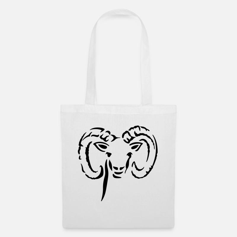 Bélier - Sac en tissu - blanc